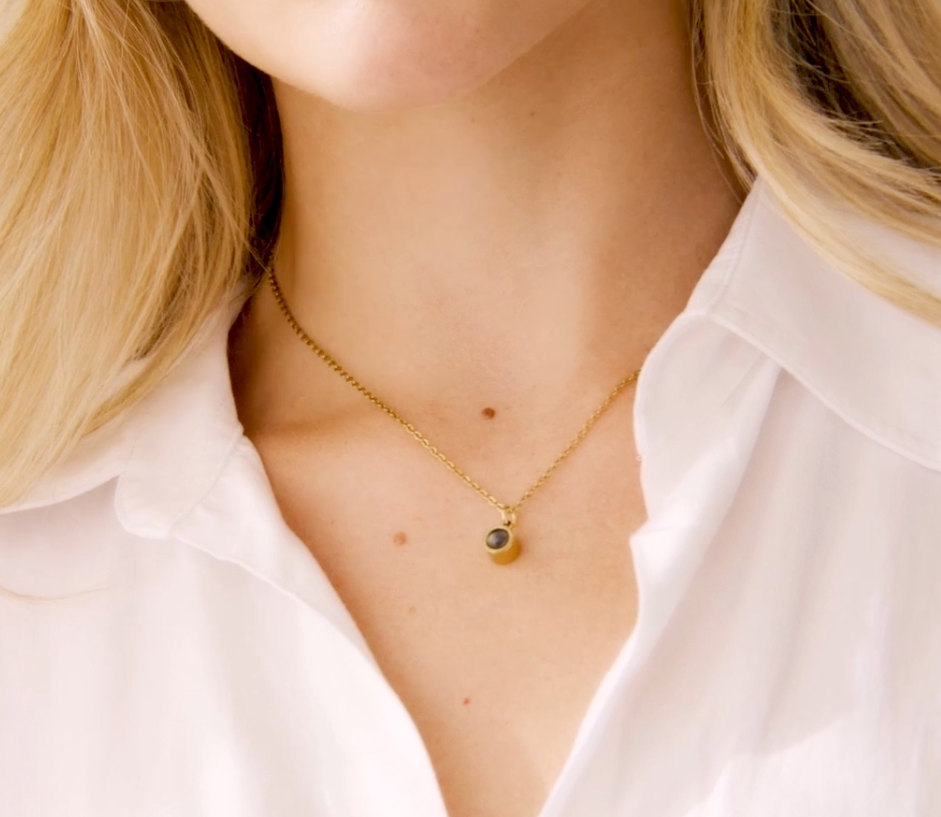 Cherished Momentz Custom Photo Necklace Projection Necklace - Rose Gold